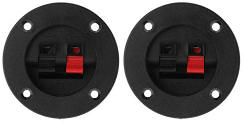 lazyfun Round Speaker Plates, Terminals, Strip Board, 4-Way Stereo Amplifier with 2 Positions, Spring Connection Clamp, Test Clip, Amplifier Connection Clamp