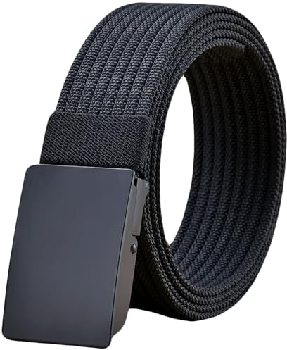 HALO LICHT Cinturón Hombre Trenzado 38mm, Ajuste Infinito Sin Agujeros, Cortable a Medida, Hebilla Automática, Cómodo y Resistente, Ideal para Trabajo, Actividades al Aire Libre y Uso Diario