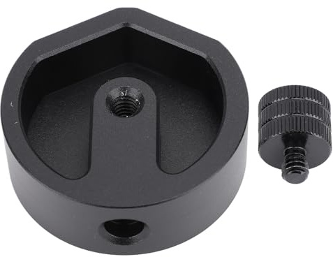 Keenso Mini Adaptador de Trípode, Soporte de Aleación de Aluminio con Conexión Segura para Base de 1/4 pulg. 20 y 3/8 pulg. 16 Compatible con Abrazaderas para Trípodes Escalera RV