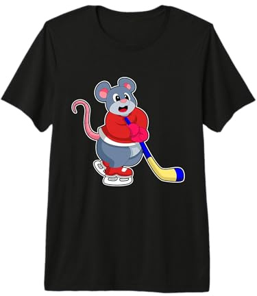 Rato Hockey sobre Hielo Palo de Hockey sobre Hielo Camiseta Premium