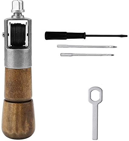 Tiardey Repair Stitch Tool Kit de reparación de tapicería y Manualidades Costura de Cuero para Casas de Rebote, inflables, Lonas, Cuero, Grueso, Tela, Zapatos, Bolsos, cinturón