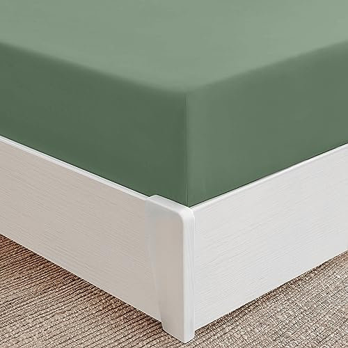 Mellanni - Fitted Sheet - (90x200 cm, Sage)