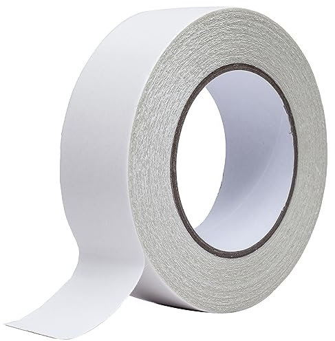 MHsons Multi-Purpose Double Sided Fibreglass Tape, Carpet Rug Tape Strong Adhesive to Grip Multiple surfaces Hardwood, Tile, Laminate Floor Size 5cm x 20m