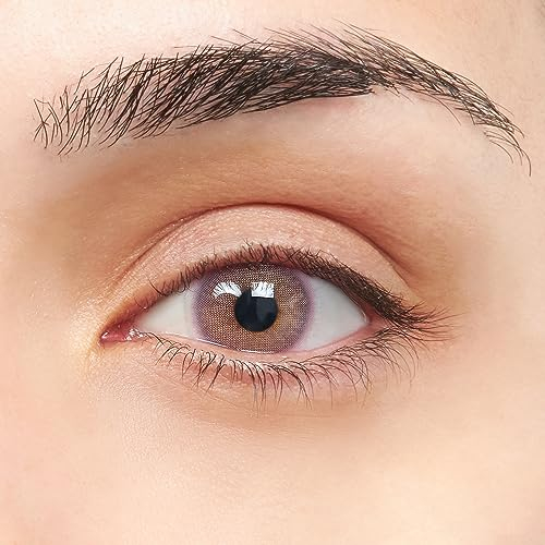 Tecno VIP Lentillas de Color gris y morado super originales 2 Lentes de contacto anuales + portalentes + pinza + aplicador