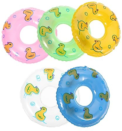 UPKOCH 5 Pezzi Mini Galleggianti Per Piscina Per Decorazioni Per Case Delle Bambole Mini Di Nuoto Casa Set Da Nuoto