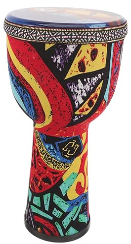 VICASKY Strumento Musicale Percussione Djembe Portatile in Pvc Tamburo Mano Colorato per Principianti