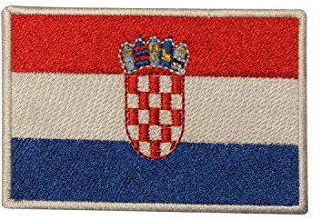 Kroatien Länderflagge Logo Patch bestickt Applikation Kroatien Länderflagge Patch Aufbügler Patch Aufnäher Emblem