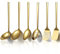 Evanda Gold Kitchen Utensils Set 6pcs, Titanium Plating Stainless Steel Cooking Utensils Set, Heavy Duty Kitchen Tools Spatulas Set, Home Essentials Kitchen Accessories