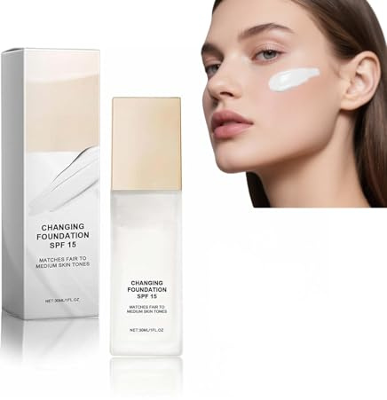 Skye Color Changing Magic Foundation,Colour Changing Foundation,SPF 15 Sun Protection,All Day Flawless Warm Skin Tone BB Cream Makeup Base Concealer,Self-Adjusting Shade for All Skin,30ml