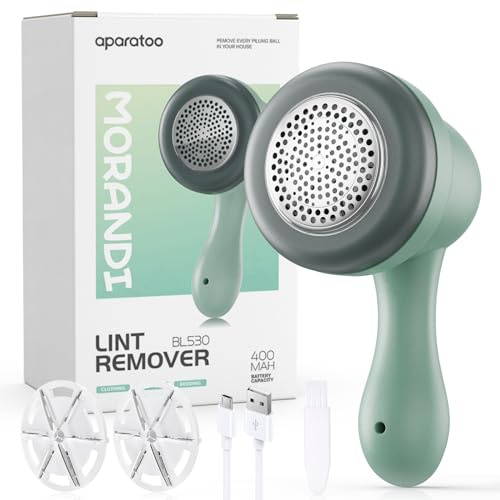 Bobble Remover For Clothes, Lint Remover with 2 Extra Blades, Multi-Use Sweater Debobbler Rechargeable Fabric Shaver for Clothes Jumpers, Furniture, Wool, Carpet and Bobbles