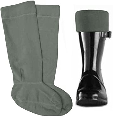 989Zé ENZO Fleece-gummistrumpor för män vuxna Welly Wellington stövel termiska foder varm utomhusstrumpa en storlek 6-11, Grå, one size