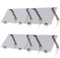 Zelsius Universal Solarmodul Halterung Set mit verstellbarem Winkel | Aluminium Montageset für vier Panele | Panelhalterung mit Teleskopmechanismus, Befestigungsset | Solarmodulbefestigung