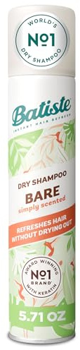 Batiste Dry Shampoo, Bare Fragrance, Refresh Hair and Absorb Oil Between Washes, Waterless Shampoo for Added Hair Texture and Body, 5.71 oz