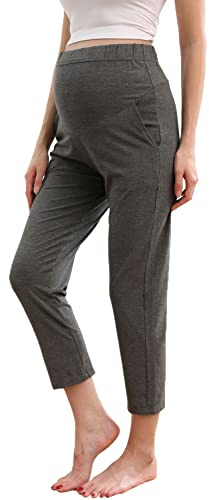 ZUMIY Pantaloni Premaman per la Gravidanza, Pantaloni di maternità sopra la Pancia Stretchy Activewear, Pantaloni di Abbigliamento di maternità con Tasche