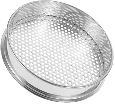 Tamis Rond Acier Inoxydable pour Filtrer Le Sol Crible Empilable pour Jardin Et Cuisine pour Sifting Terre Gravier