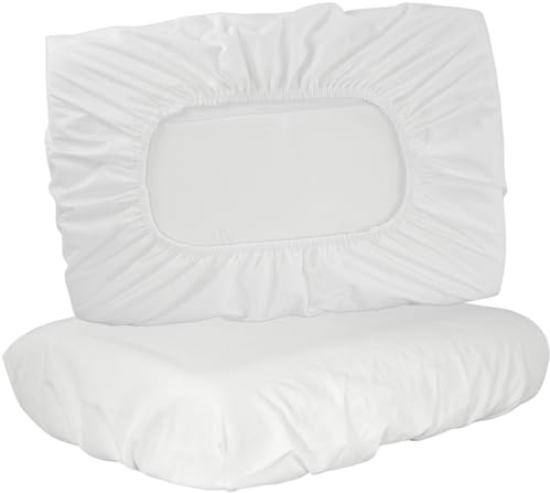 Nurtextil24 Nackenstützkissen Bezug Wasserdicht - 30 x 50 cm - Kissenschoner Gesundheitskissen Überzug Baumwolle Weiß Universal Kissenschonbezug Spannbezug