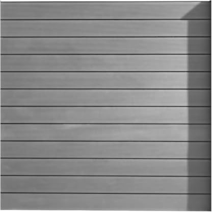 HORI Sichtschutzzaun Schmal & Schräg Element - WPC Gartenzaun - Robuster Lamellenzaun Grau - Langlebiger Sichtschutzzaun für Terrasse & Garten - Modernes Design für mehr Privatsphäre - 180 x 180 cm -