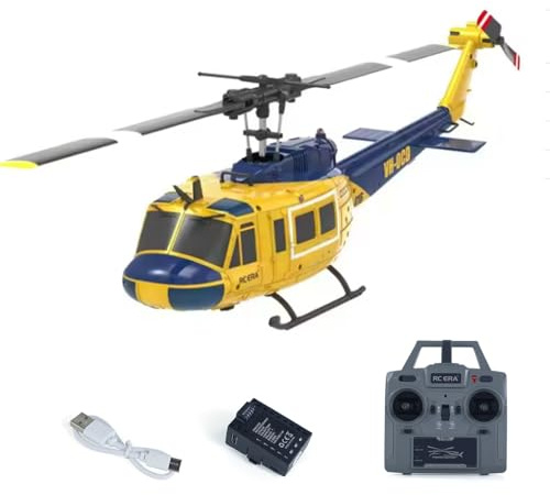 wheelfun 1:48 RC Simulation Hubschrauber Modell C032 UH-1 RC Stunt Flugzeug One Click 3D Flip Optisches Flow Position ierung Geschenk Spielzeug