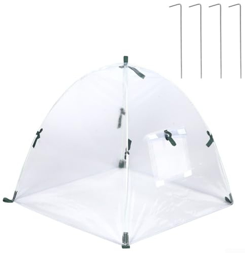 GANCEI Housse de protection transparente pour mini serre 60 x 60 x 60 cm, tente de protection contre le gel froid pour légumes d'hiver et plantes en pot dans le jardin (C)