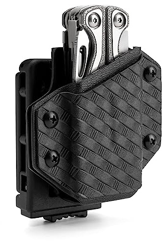 TACTICAL GEEK Fondina in kydex per LEATHERMAN multiutensile, con tensione regolabile, fodero in nylon K con morsetto, Adatto alla maggior parte dei multiutensili