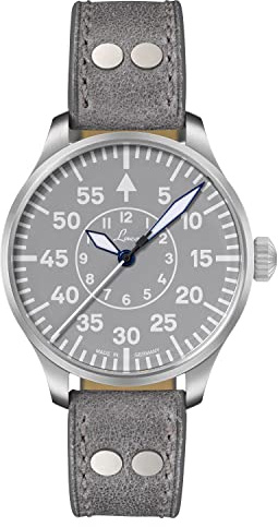 Laco Fliegeruhr, Automatikuhr, Edelstahlgehäuse, Saphirglas, 5 bar, Made in Germany