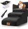 HEVOL Hundetreppe 3 Stufen, rutschfeste Haustiertreppe für Kleine Hunde, Waschbarer Hundetreppe 40cm Hoch, Tragbar Hunderampe Katzentreppe mit Waschbar Bezug für Sofa Bett