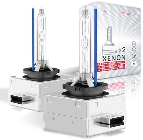 Sinoparcel Ampoule Bi-Xénon D1S/D1R 8000K HID, Lampe Phare Bleue au Remplacer pour Voiture 66144 66140 85140 85415, DC 12V 35W Lot de 2
