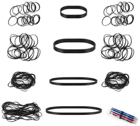 62 Pezzi Elastici in Gomma, Elastici 4 Dimensioni, Riutilizzabile Elastici Gomma Nero, Allungabili Elastici Caucciù, Elastici Ufficio per la Casa, il Lavoro (60/80/120/180mm)