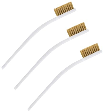 3 Piezas Cepillo De Cobre, Cepillo De Alambre De Acero Inoxidable, Cepillo De Dientes De Alambre de Cobre, Cepillo De Alambre De Metal Antioxidante Herramienta Para Limpiar El Óxido (Latón)