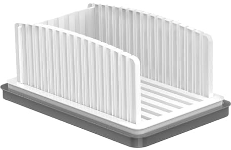 Cortador de pan manual | Guía de rebanador de pan | Ayuda para cortar pan | Cortador de pan plegable, guía de corte de pan ajustable, tabla de cortar pan con bandeja para recoger migas para pan