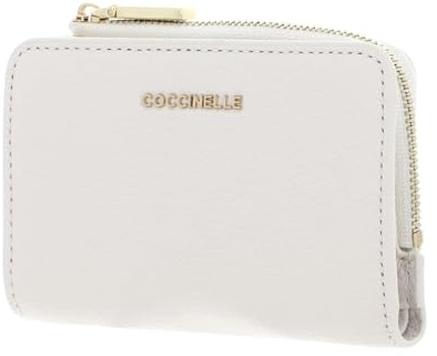 Coccinelle Cuir Porte-Monnaie Metallic Soft Wallet Blanco écru