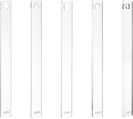 Laroal 10 stycken 5 storlekar Lera Djup Guide Keramik Rektangulär Polymer Lera Keramik Verktyg Lera Kavel Guide för lera smycken