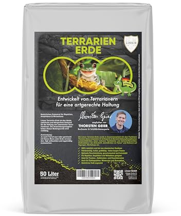 Terrarienerde 50 L – natürliches Terrarium Substrat ohne Dünger, feinkrümelig und grabfähig, universeller Terrarium Bodengrund Substrat für Terrarien