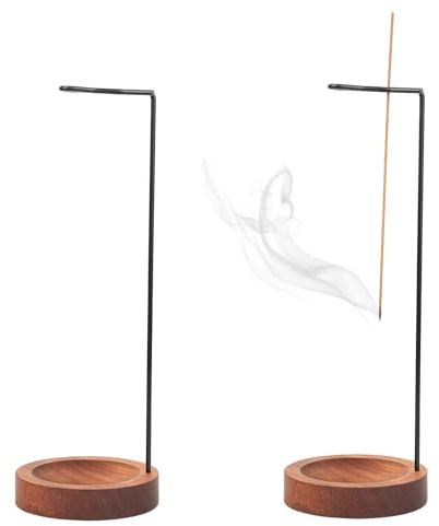 2 Pcs Porta Incienso Madera Invertido, Soporte para Varillas de Incienso, Soportes de Madera, Porta Inciensos per Bastoncino, SPA, hogar, salón de té, meditación, Yoga y decoración