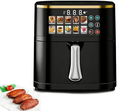 10-i-1 Air Fryer 10l, 1400w Halogenugn Med 10 Förinställda Menyer & Visuellt Fönster & Digital Pekskärm, 210°c Matlagning Multifunktionell Elektrisk Fritös För Kommersiella Hem B