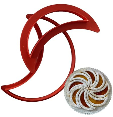 Tagliabiscotti.it - Stampo Mod.12 Tagliapasta per realizzare crostate componibile con biscotti a forma di Spicchi - Diametro torta realizzabile: 22cm. Ideale per Compleanno - Anniversario - Feste.