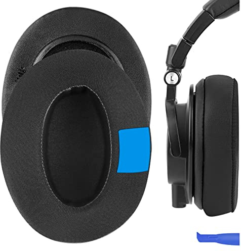 Geekria Sport Extra Thick Cooling-Gel Replacement Ear Pads for Audio-Technica ATH-M50X, M50XBT, M50, M50xBT2, ATH-M40X, M30, M20, M10 Headphones Ear Cushions, Repair Parts (Black)
