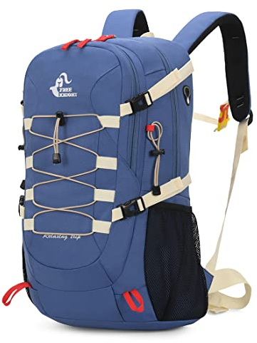 Bseash 40L Leichter wasserdichter Wanderrucksack mit Regenschutz, Outdoor Sport Reise Tagesrucksack Multifunktions Reisetasche für Camping Klettern Skifahren Radfahren (Blau)