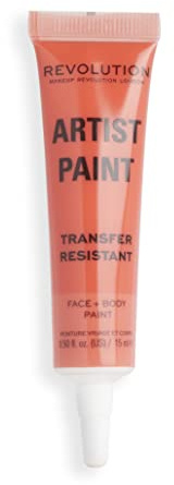 Makeup Revolution London, Artist Collection, Artist Face and Body Paint, Orange, Jelly Formula, Ready To Use, 15ml
