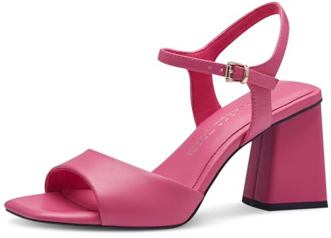 MARCO TOZZI Sandali Donna con Tacco Eleganti Vegani, Rosa (Hot Pink), 40 EU