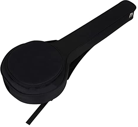 Pomurom Banjo Gigbag, 5-Saiten Banjo Tasche Rucksack mit Verstellbarem Riemen und Griff, Weich Gepolsterter Banjo Koffer Handtasche mit Zubehör Taschen, Schwarz
