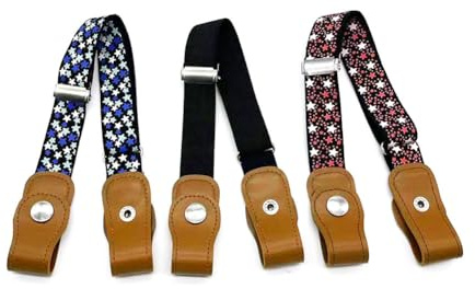 Anshili 3 Pezzi Elastica Cintura Regolabile per Bambini e Bambina (Stella)