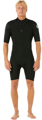 Rip Curl 2025 Hommes Dawn Patrol 2mm Back Zip Shorty Combinaison Néoprène 11TMSP - Black