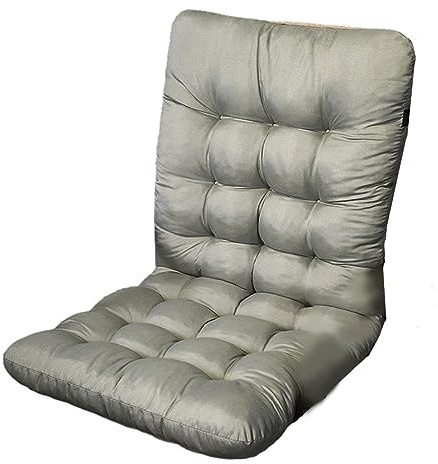 Cuscini per sedie da giardino, con schienale alto, imbottitura in velluto a coste ben confezionati, sedie da usare e mobili da esterno (grigio)