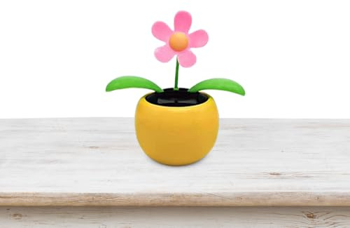 Flores danzantes solares - Juguete para salpicadero de Coche con energía Solar de Flores danzantes | de Coche con Cabeza móvil, decoración de salpicadero de Juguete de con energía Solar para dor