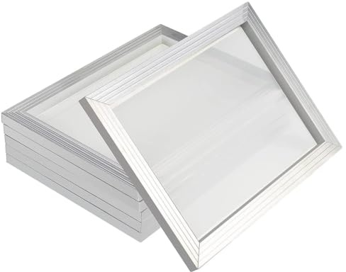 6 st silk screentryck i aluminium silk mesh screentryck ramar med gult silk mesh(20x30cm White,140T (350Mesh))