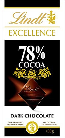 Lindt Chocolat noir corsé 78% cacao - La tablette de 100g