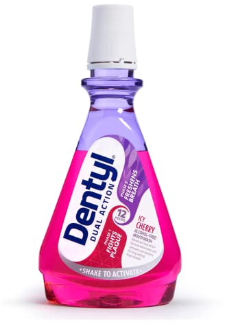 Dentyl Dual Action CPC Mouthwash, 12hrs Fresh Breath & Total Care, Alcohol Free, ICY Cherry, 500 ml