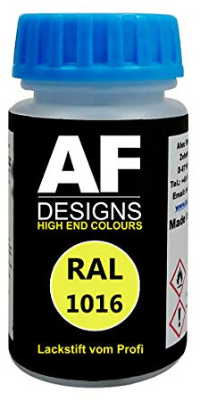 Alex Flittner Designs Pennarello per vernice RAL 1016, giallo brillante, opaco, 50 ml, ad asciugatura rapida, acrilico