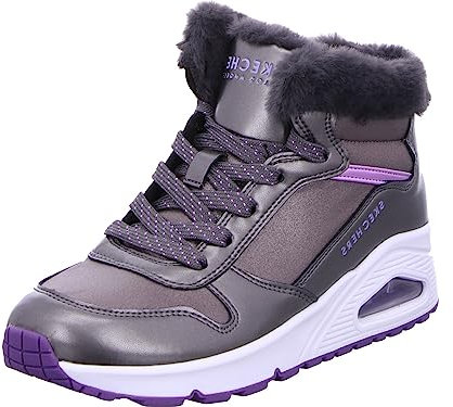 Skechers Mädchen 310518l pistol Sneaker, Gunmetal Pu Lav Trim, 28 EU